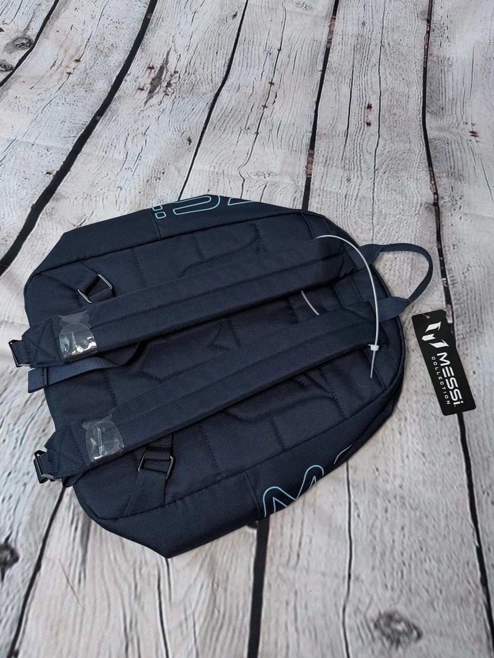 Messi Black/Blue Zip Backpack 15L Fits 15